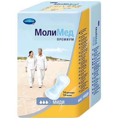 Урологические прокладки МолиМед Премиум миди Molimed Premium 