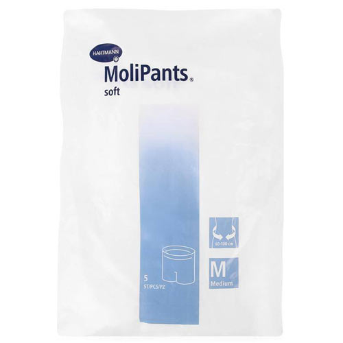 Удлиненные эластичные штанишки для фиксации прокладок МолиПанц Софт MoliPants M охват бедер 60-100