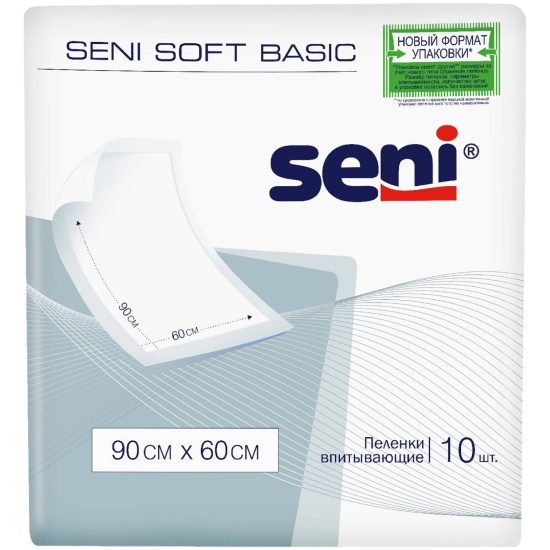 Пеленки гигиенические SENI SOFT BASIC, 90х60 SENI 90х60