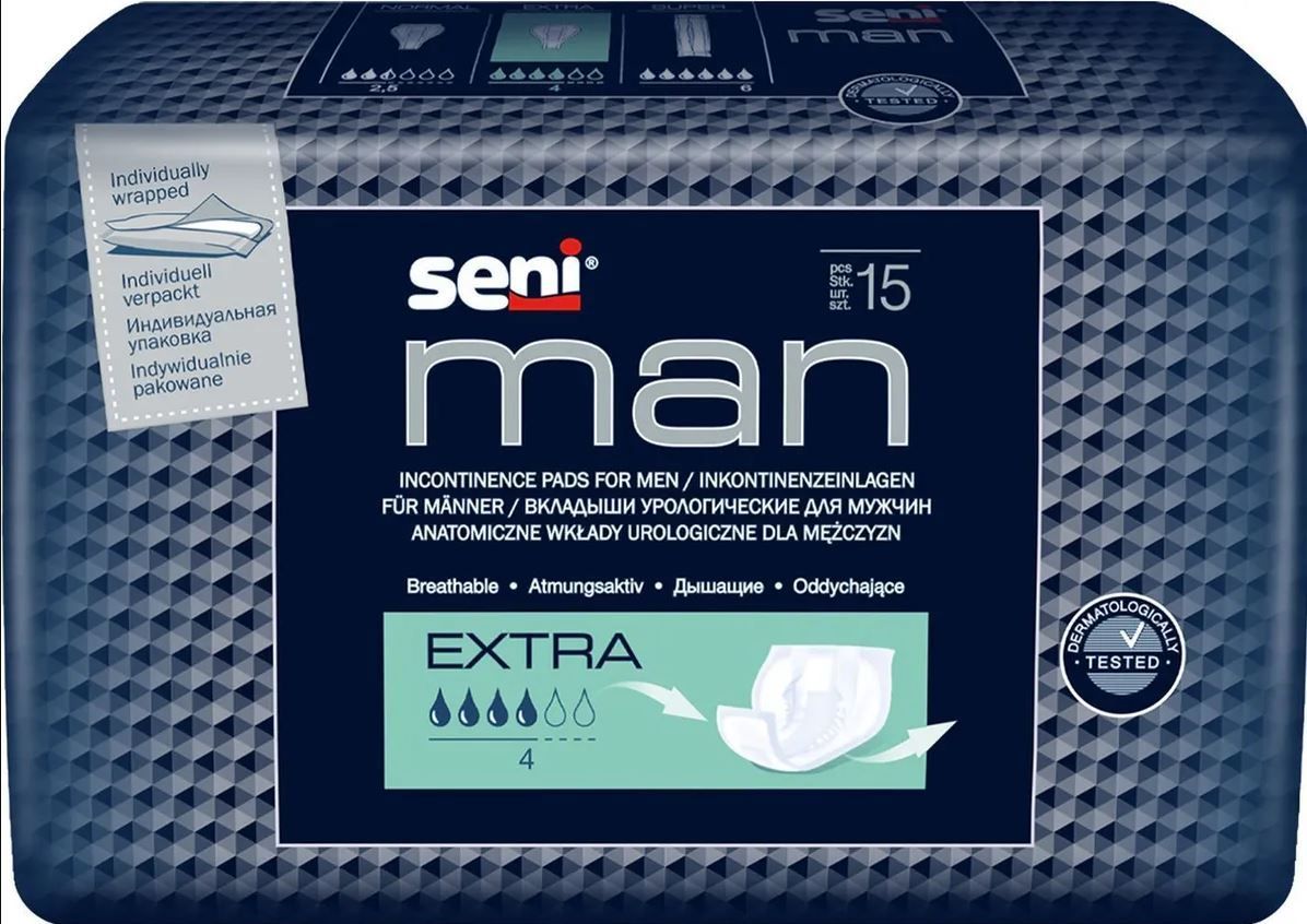 вкладыши урологические для мужчин seni man extra  SENI extra